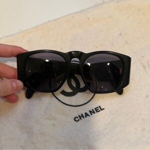 Vintage CHANEL Black Sunglasses